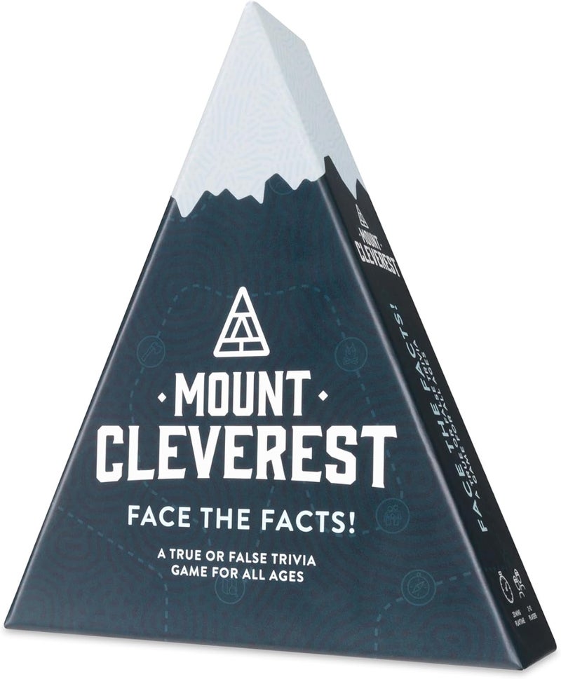 Mount Cleverest Store ® Original Edition | True or False Trivia Game | Fun Adults & Kids Family Card Game | Stocking Stuffer | Travel Games | Party Games for Birthday | Gift for Boys and Girls - Image 1